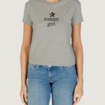 T-shirt Tommy Hilfiger Jeans TOMMY GIRL GRAPHIC T Grigio Chiaro - Foto 2
