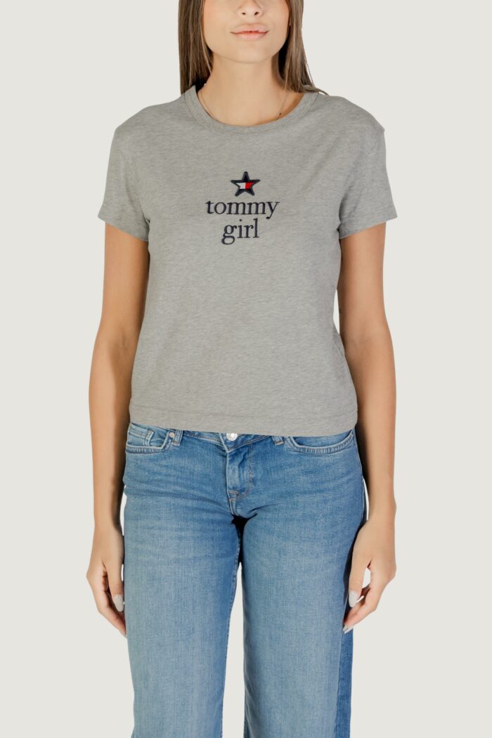 T-shirt Tommy Hilfiger TOMMY GIRL GRAPHIC T Grigio Chiaro – DN0DN00067