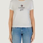 T-shirt Tommy Hilfiger Jeans TOMMY GIRL GRAPHIC T Panna - Foto 2