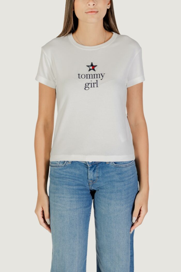 T-shirt Tommy Hilfiger TOMMY GIRL GRAPHIC T Panna – DN0DN00067
