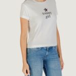 T-shirt Tommy Hilfiger Jeans TOMMY GIRL GRAPHIC T Panna - Foto 4