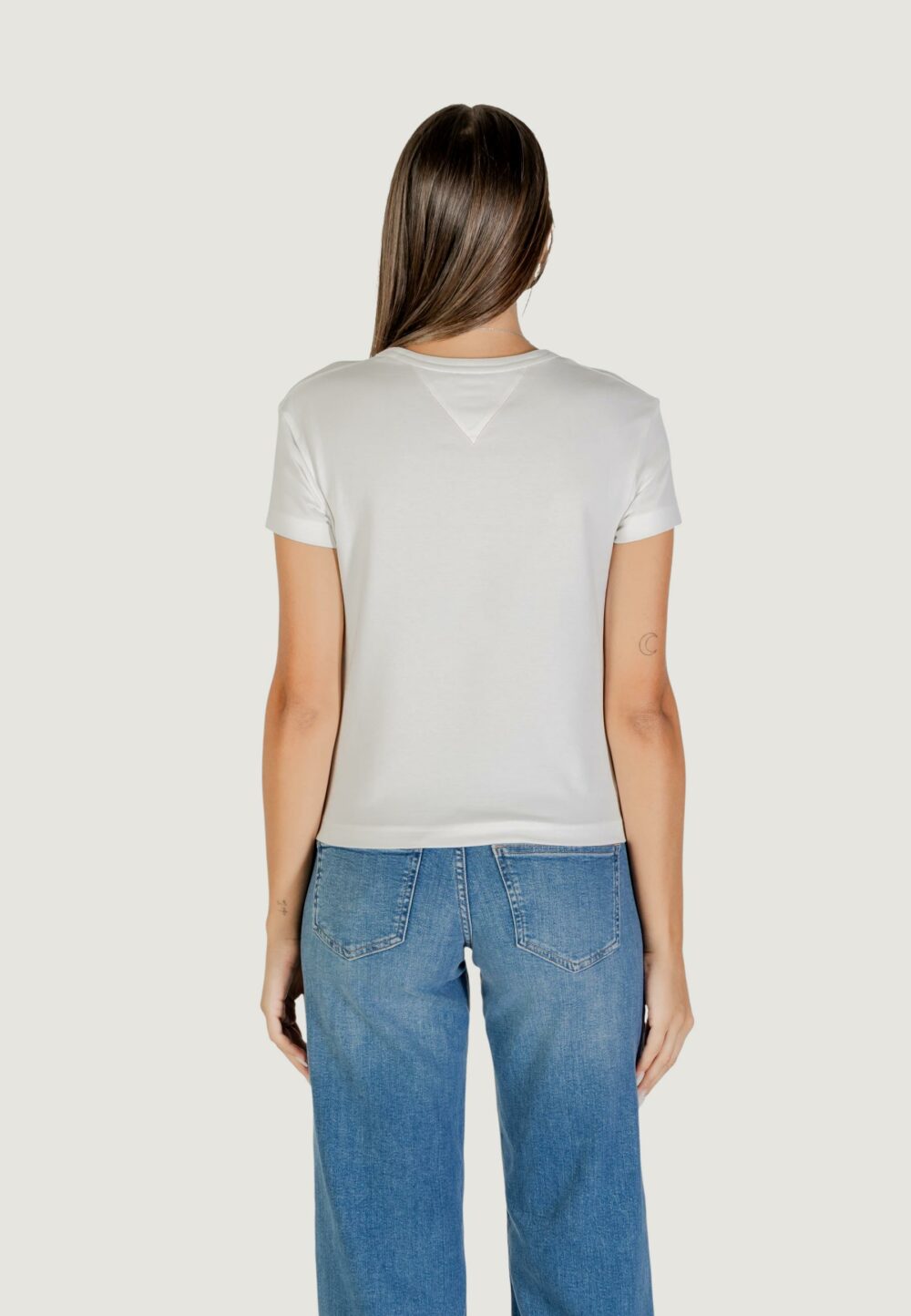 T-shirt Tommy Hilfiger Jeans TOMMY GIRL GRAPHIC T Panna - Foto 5