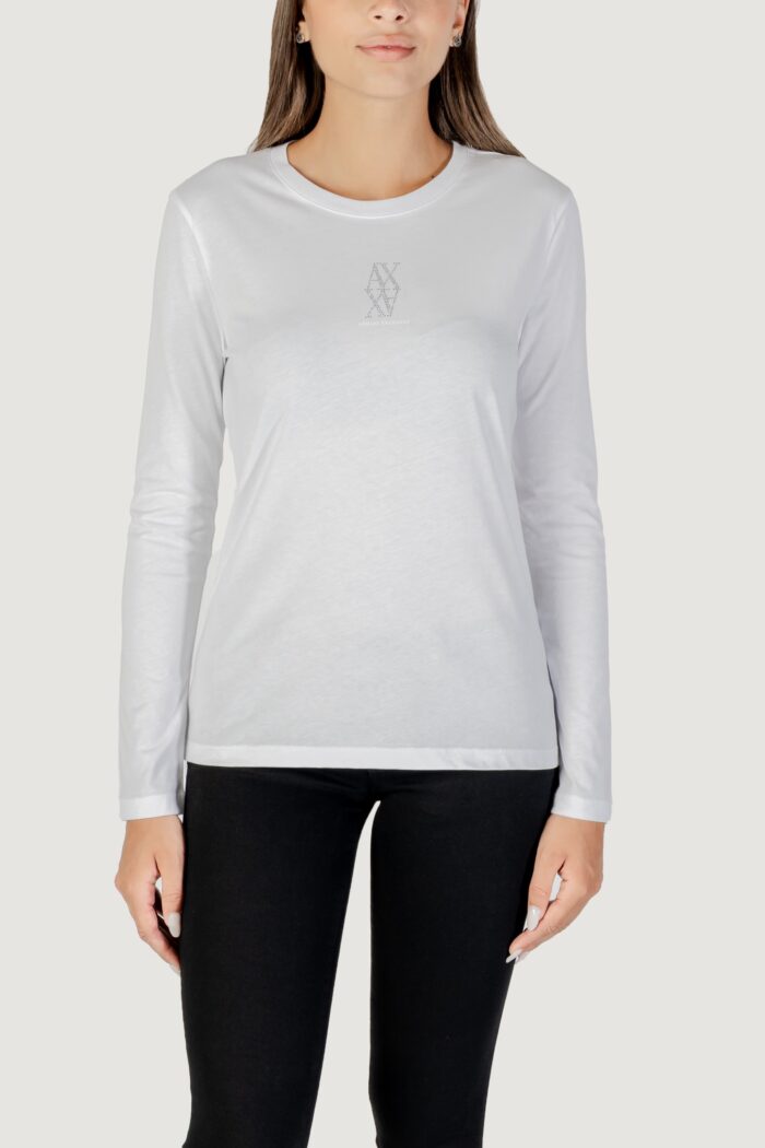 T-shirt manica lunga Armani Exchange  Bianco