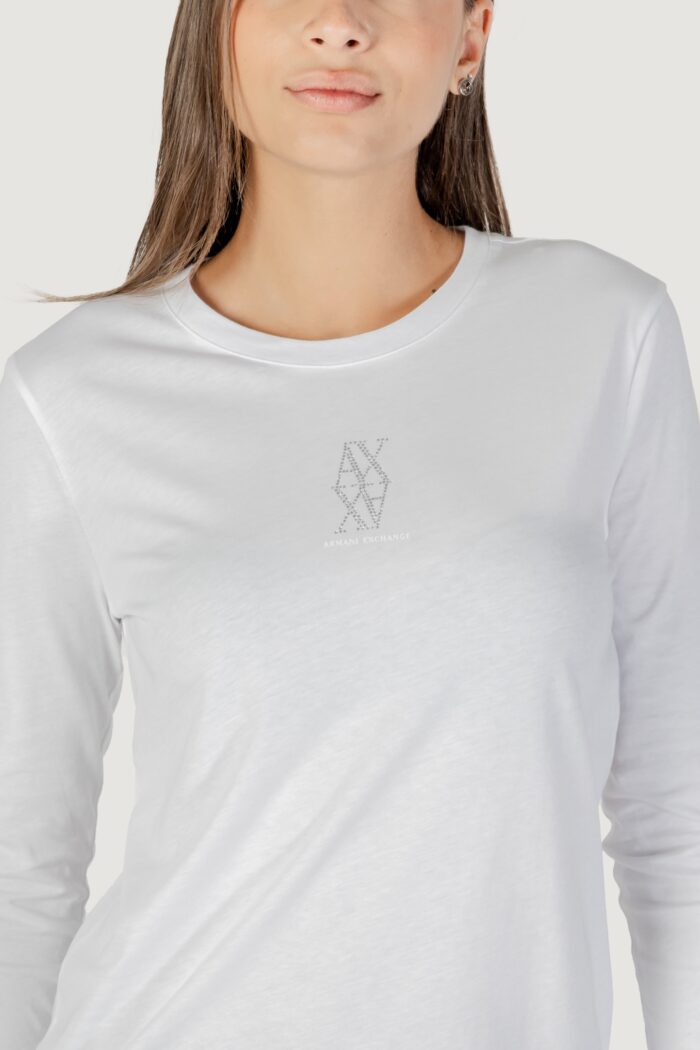 T-shirt manica lunga Armani Exchange  Bianco