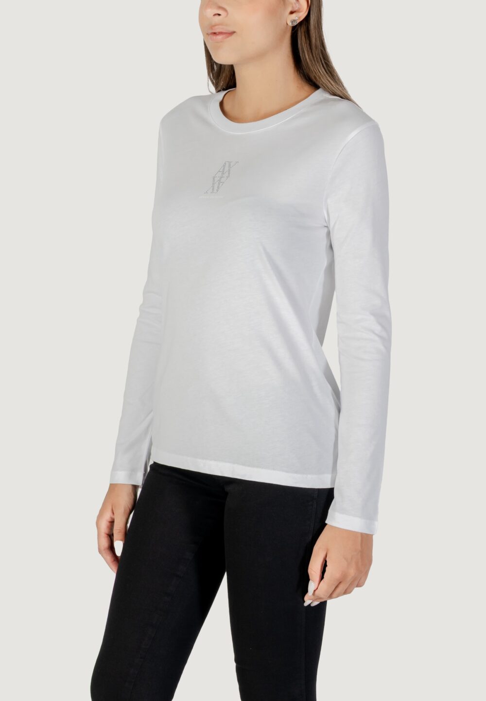 T-shirt manica lunga Armani Exchange  Bianco - Foto 4