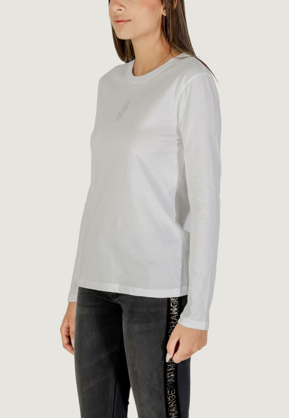 T-shirt manica lunga Armani Exchange  Bianco - Foto 2