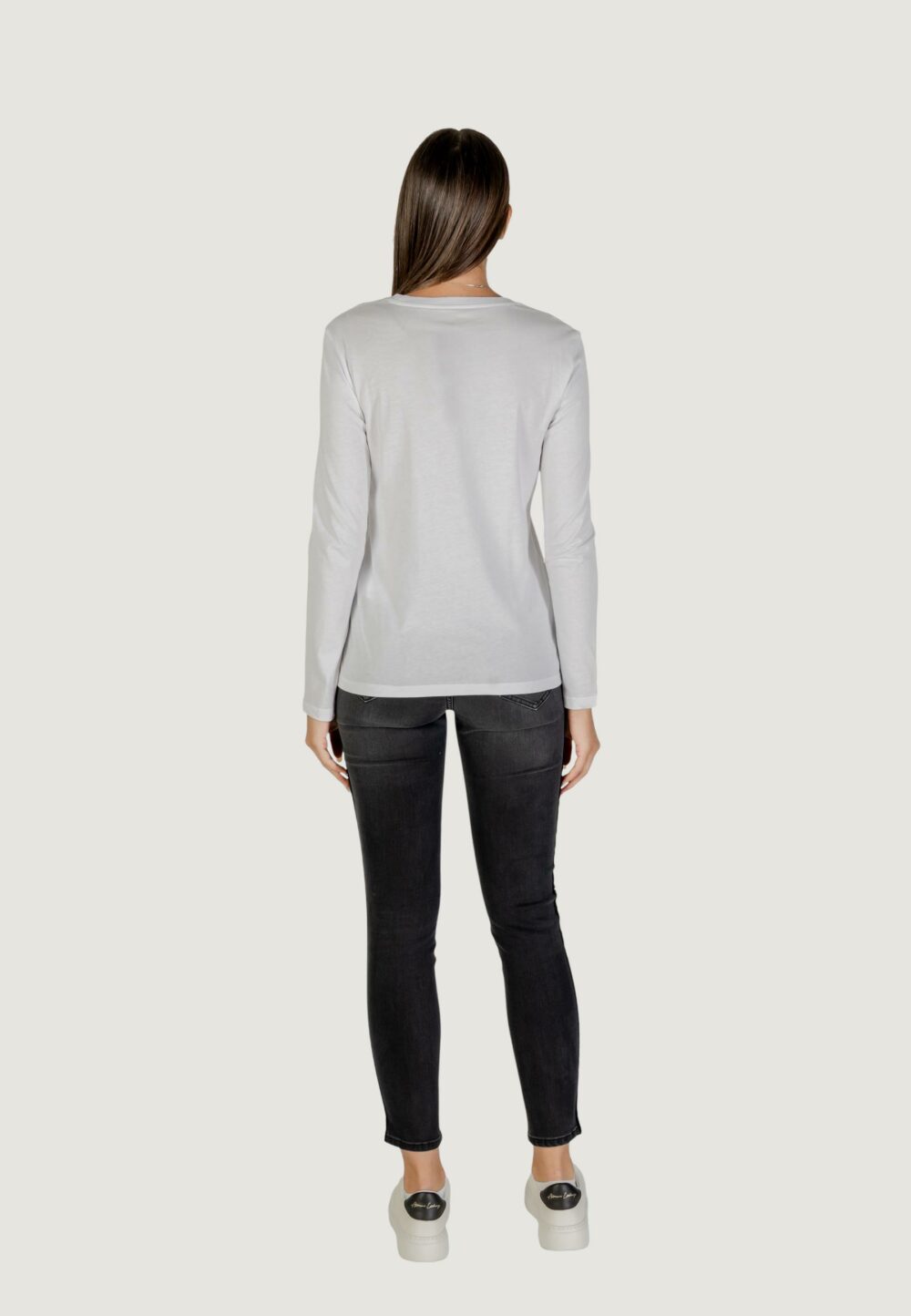 T-shirt manica lunga Armani Exchange  Bianco - Foto 4