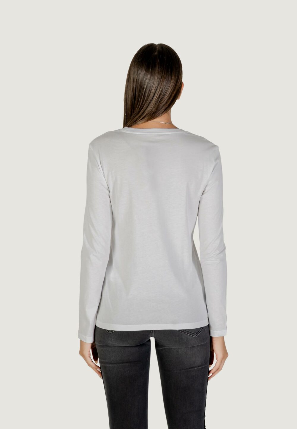 T-shirt manica lunga Armani Exchange  Bianco - Foto 5