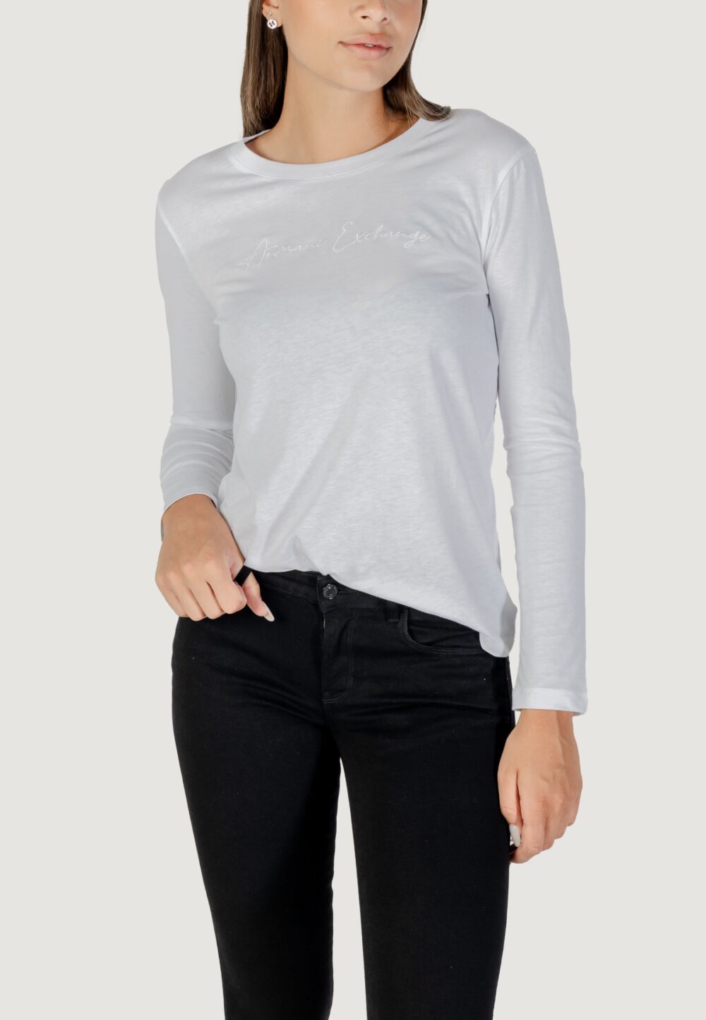 T-shirt manica lunga Armani Exchange  Bianco - Foto 1