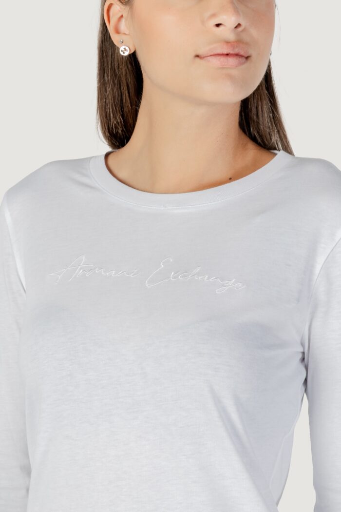 T-shirt manica lunga Armani Exchange  Bianco