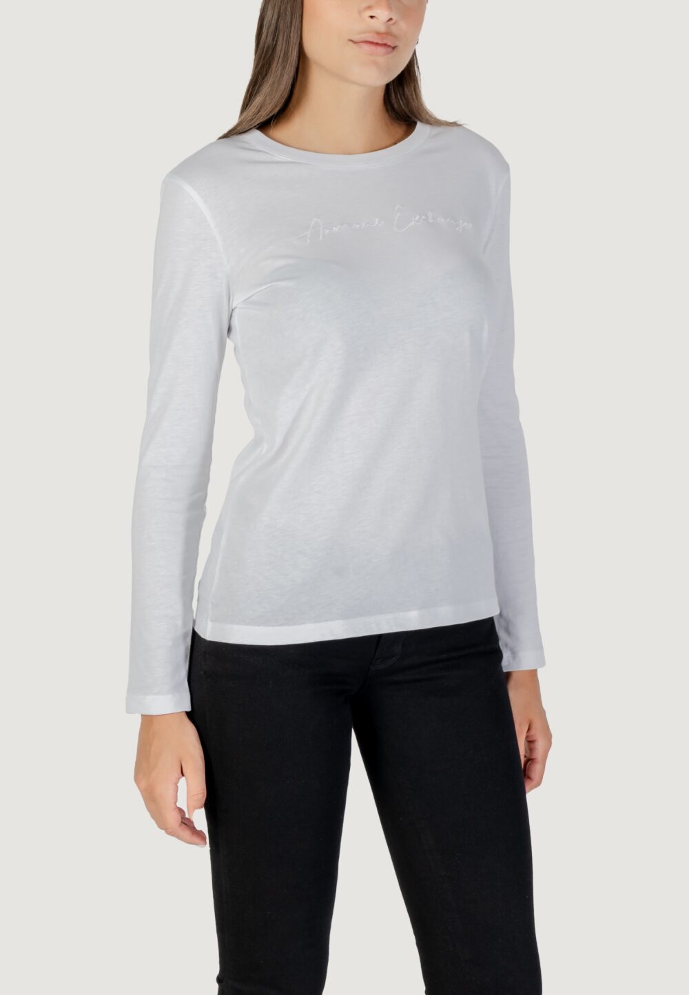 T-shirt manica lunga Armani Exchange  Bianco - Foto 3
