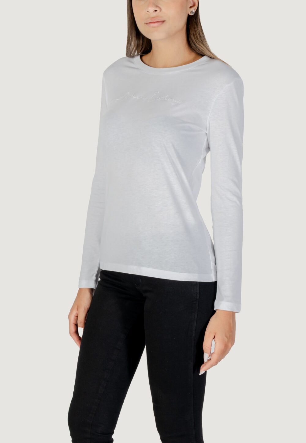 T-shirt manica lunga Armani Exchange  Bianco - Foto 4