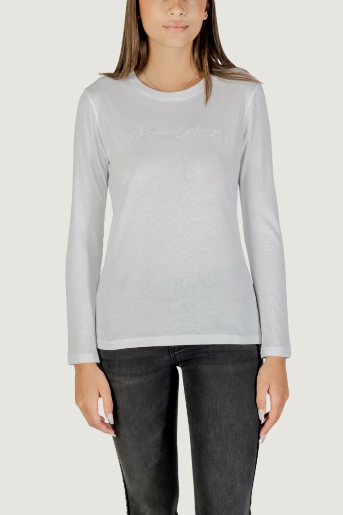 T-shirt manica lunga Armani Exchange  Bianco