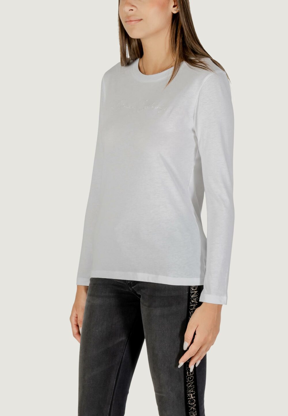 T-shirt manica lunga Armani Exchange  Bianco - Foto 3