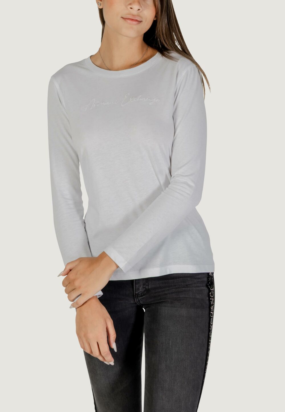 T-shirt manica lunga Armani Exchange  Bianco - Foto 1