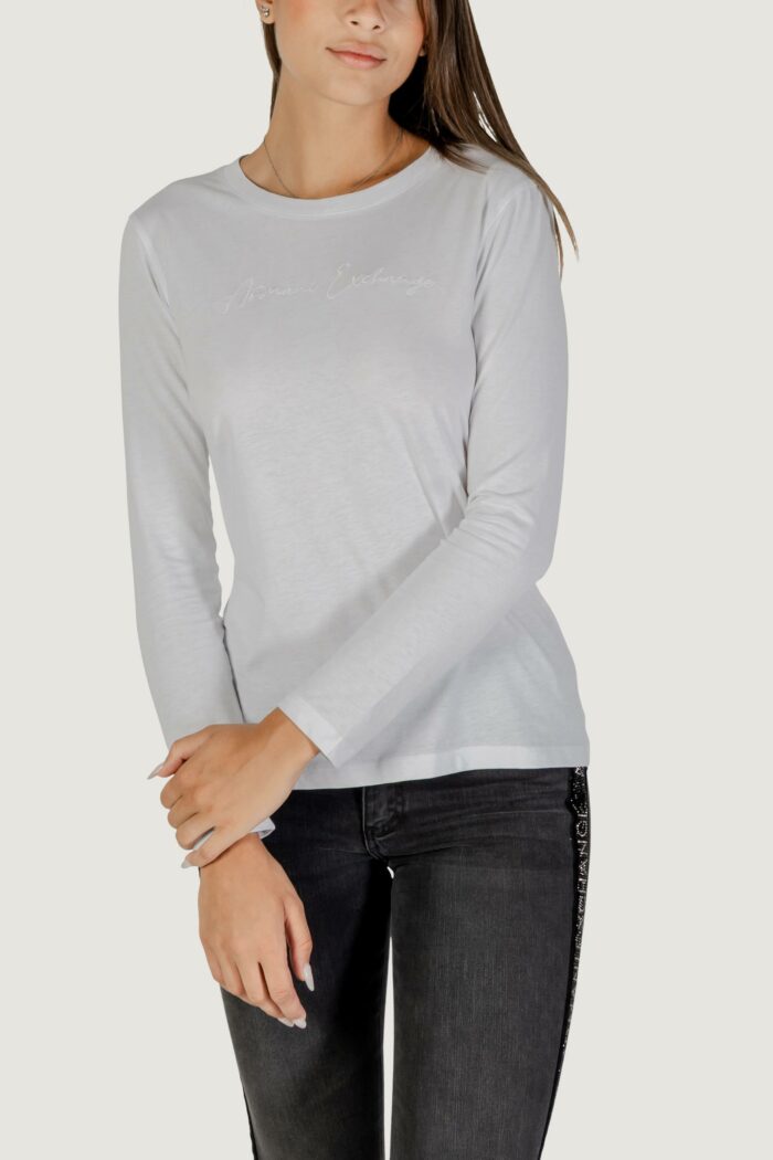 T-shirt manica lunga Armani Exchange  Bianco