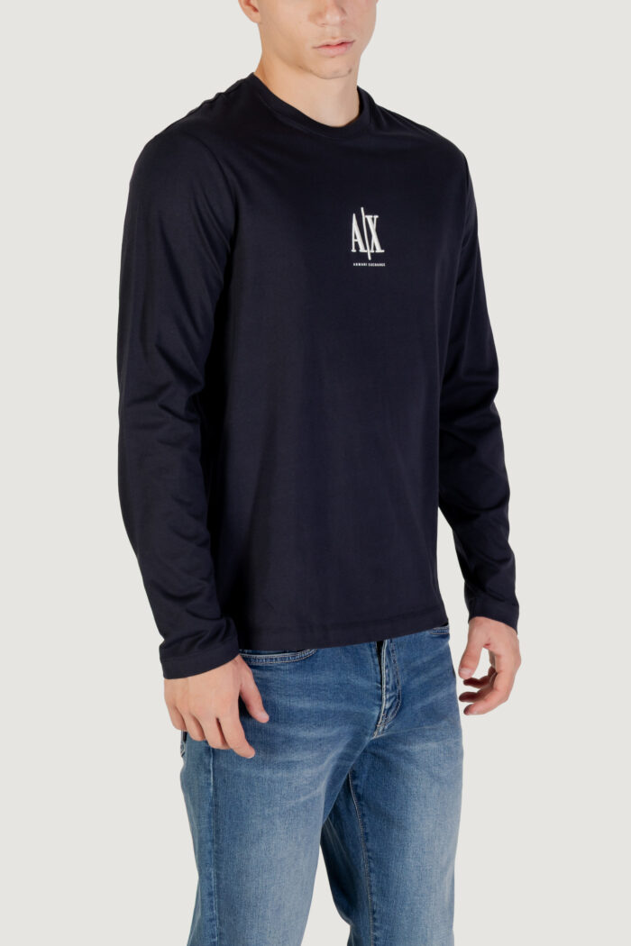 T-shirt manica lunga Armani Exchange  Blue scuro – XM000364 AF12308