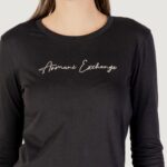 T-shirt manica lunga Armani Exchange  Nero - Oro - Foto 2