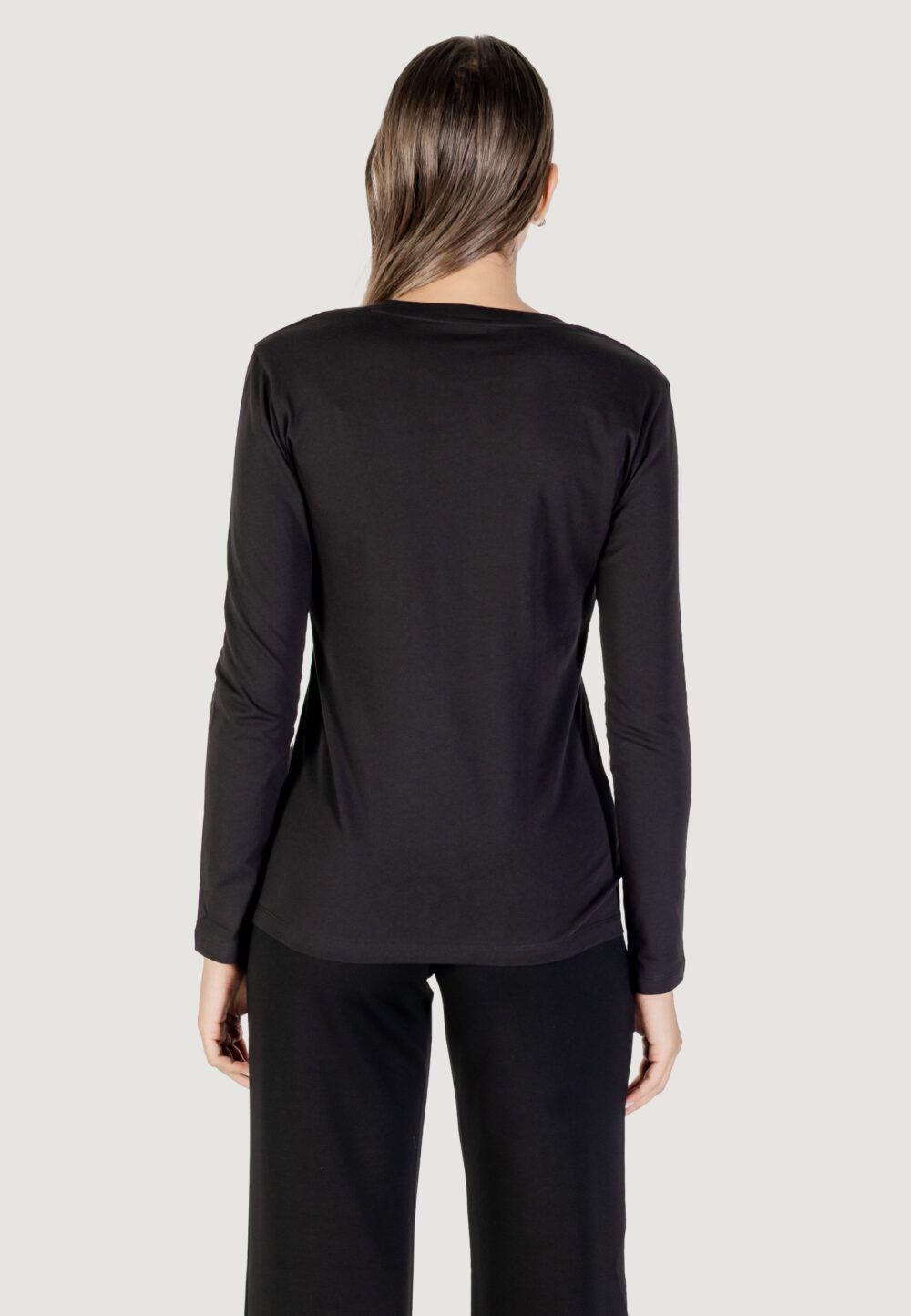 T-shirt manica lunga Armani Exchange  Nero - Oro - Foto 5