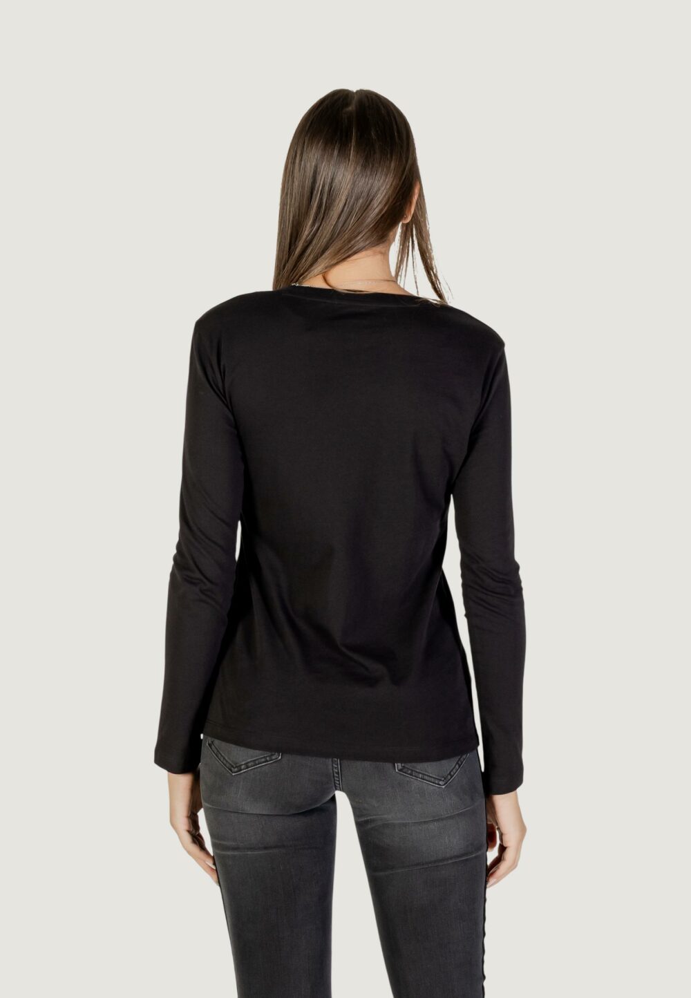 T-shirt manica lunga Armani Exchange  Nero - Oro - Foto 5