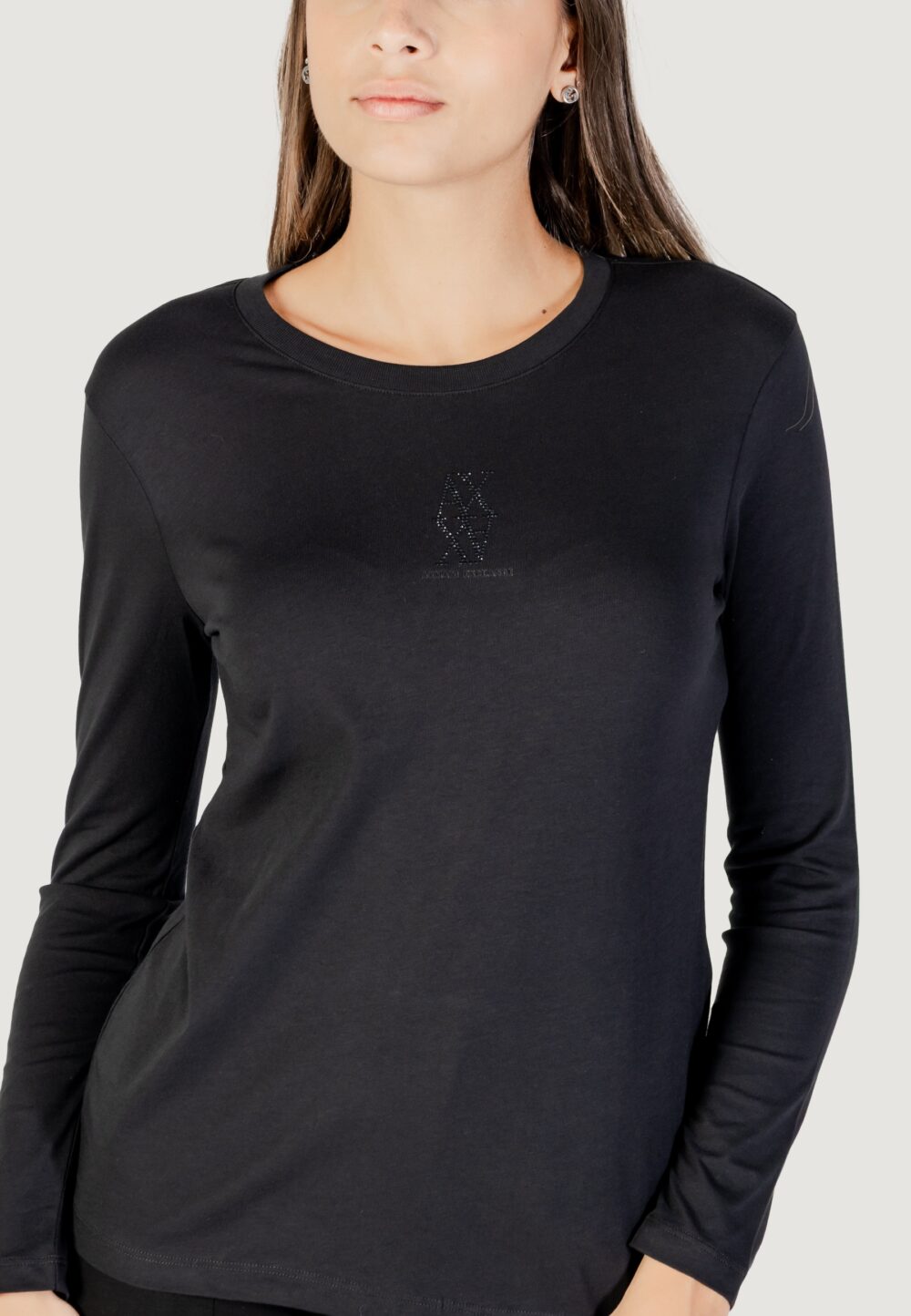 T-shirt manica lunga Armani Exchange  Nero - Foto 2