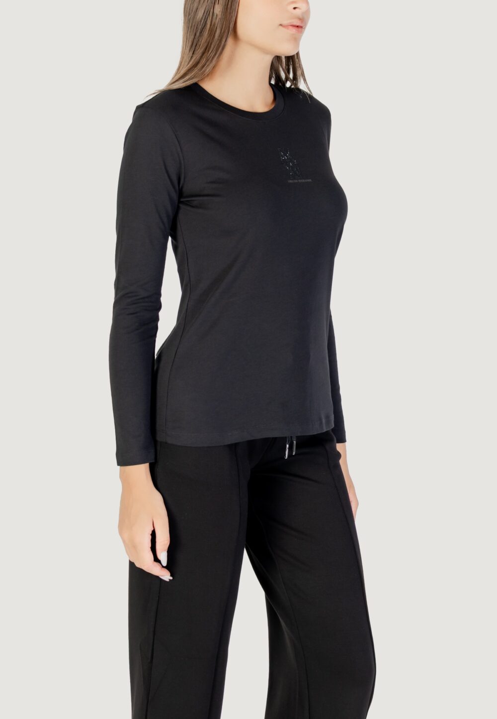 T-shirt manica lunga Armani Exchange  Nero - Foto 3