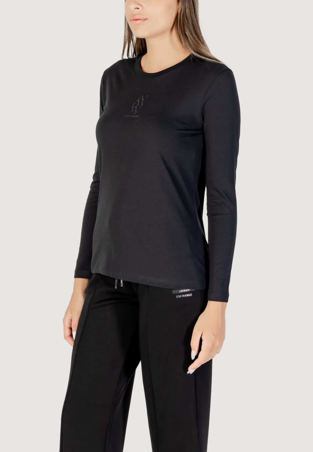 T-shirt manica lunga Armani Exchange  Nero - Foto 4