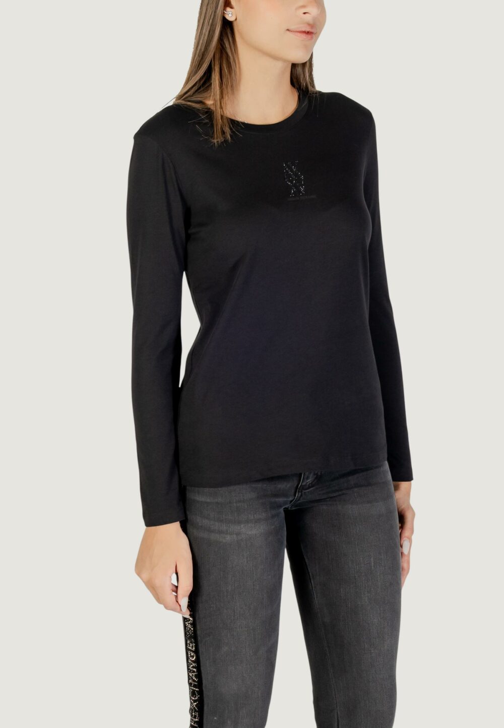 T-shirt manica lunga Armani Exchange  Nero - Foto 4