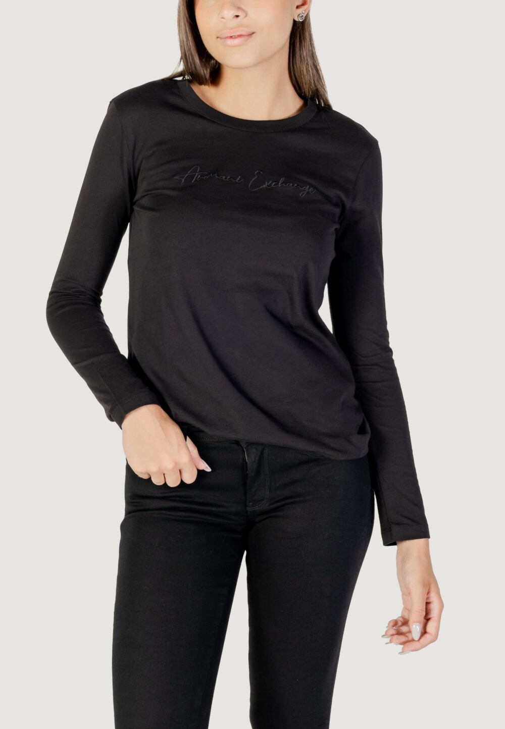 T-shirt manica lunga Armani Exchange  Nero - Foto 1