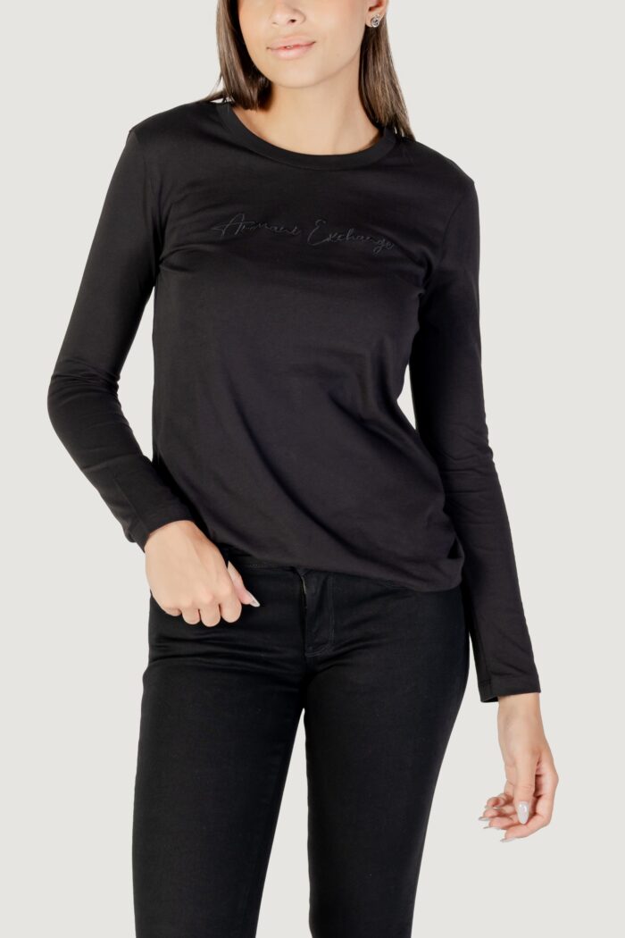 T-shirt manica lunga Armani Exchange  Nero