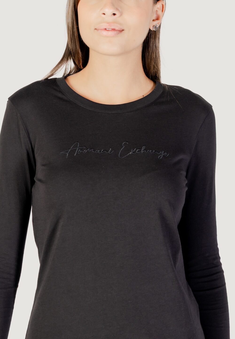 T-shirt manica lunga Armani Exchange  Nero - Foto 2