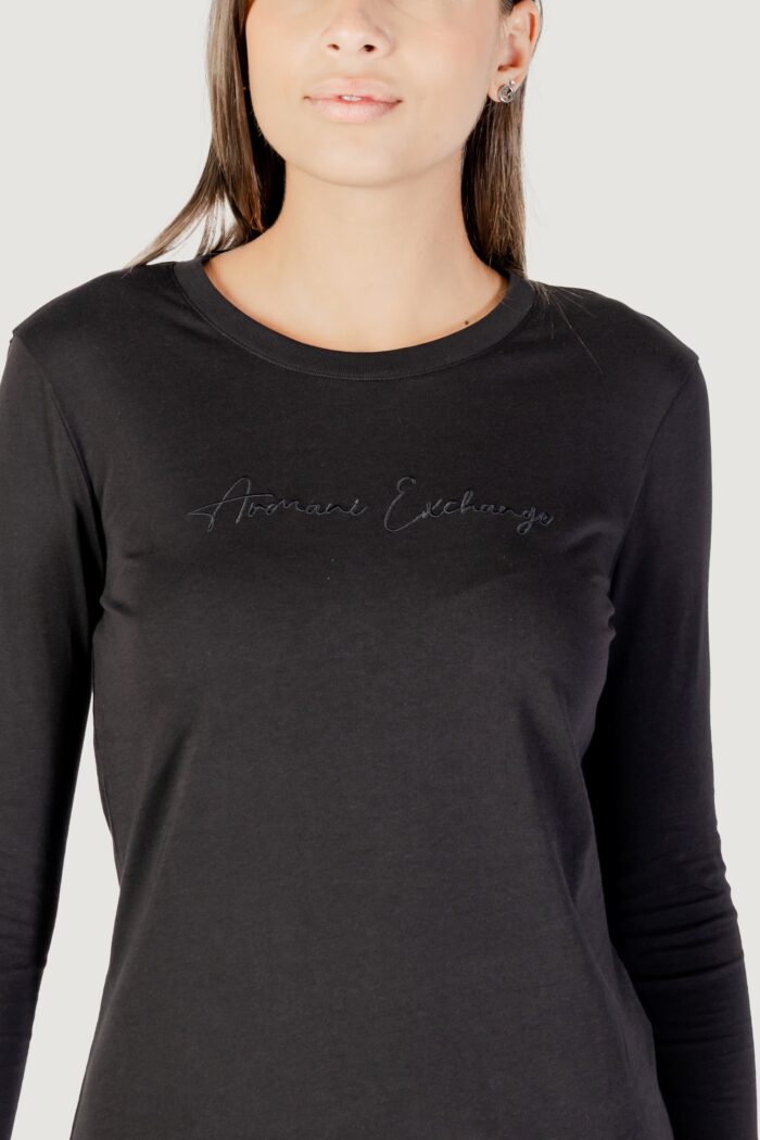 T-shirt manica lunga Armani Exchange  Nero
