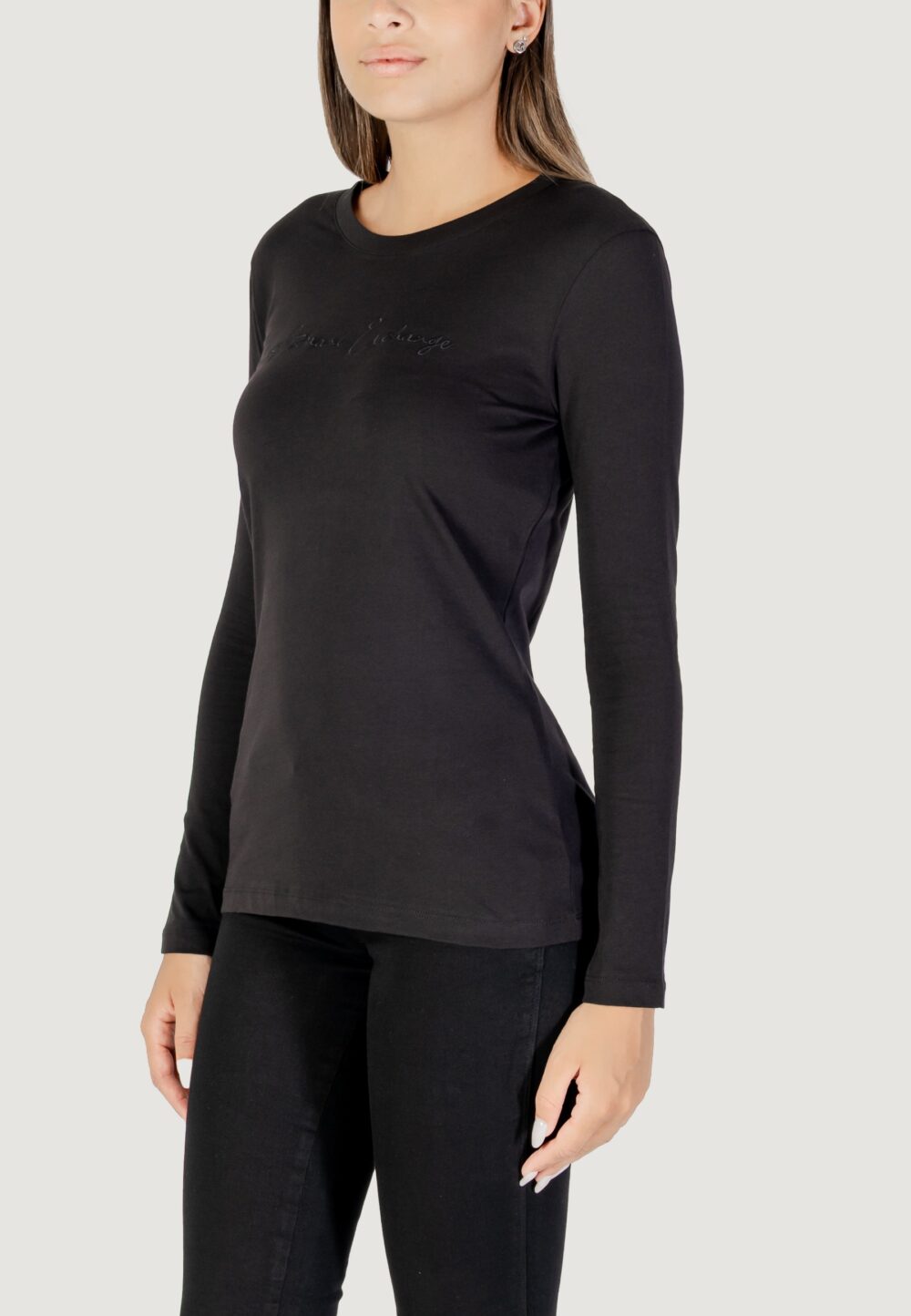 T-shirt manica lunga Armani Exchange  Nero - Foto 4