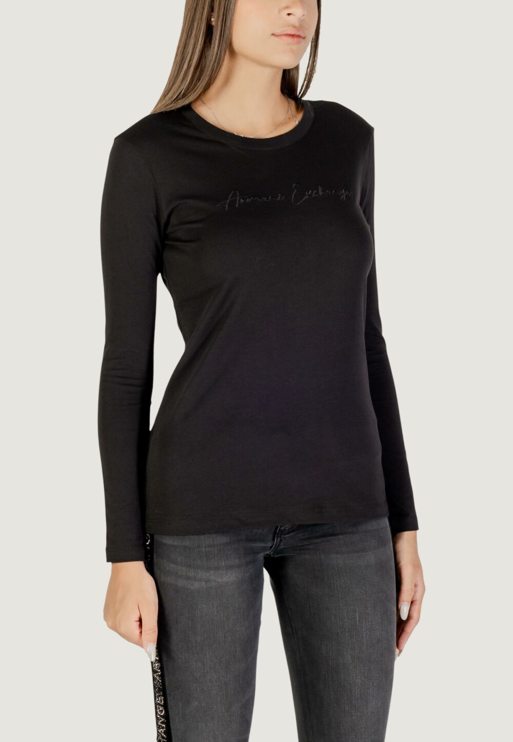 T-shirt manica lunga Armani Exchange  Nero - Foto 2