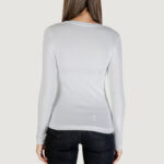 T-shirt manica lunga Guess CN LS EMBRO SCRIPT LOGO TEE Bianco - Foto 5