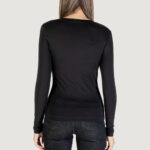 T-shirt manica lunga Guess LS CN LEO TRIANGLE TEE Nero - Foto 4