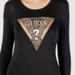 T-shirt manica lunga Guess LS CN LEO TRIANGLE TEE Nero - Foto 5