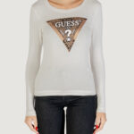 T-shirt manica lunga Guess LS CN LEO TRIANGLE TEE Panna - Foto 1