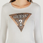 T-shirt manica lunga Guess LS CN LEO TRIANGLE TEE Panna - Foto 2