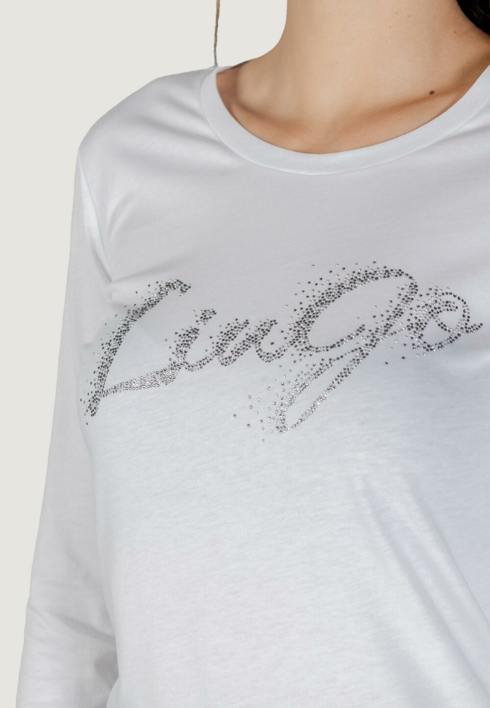T-shirt manica lunga Liu-Jo ECS T-SHIRT MODA M/L Bianco - Argento - Foto 5