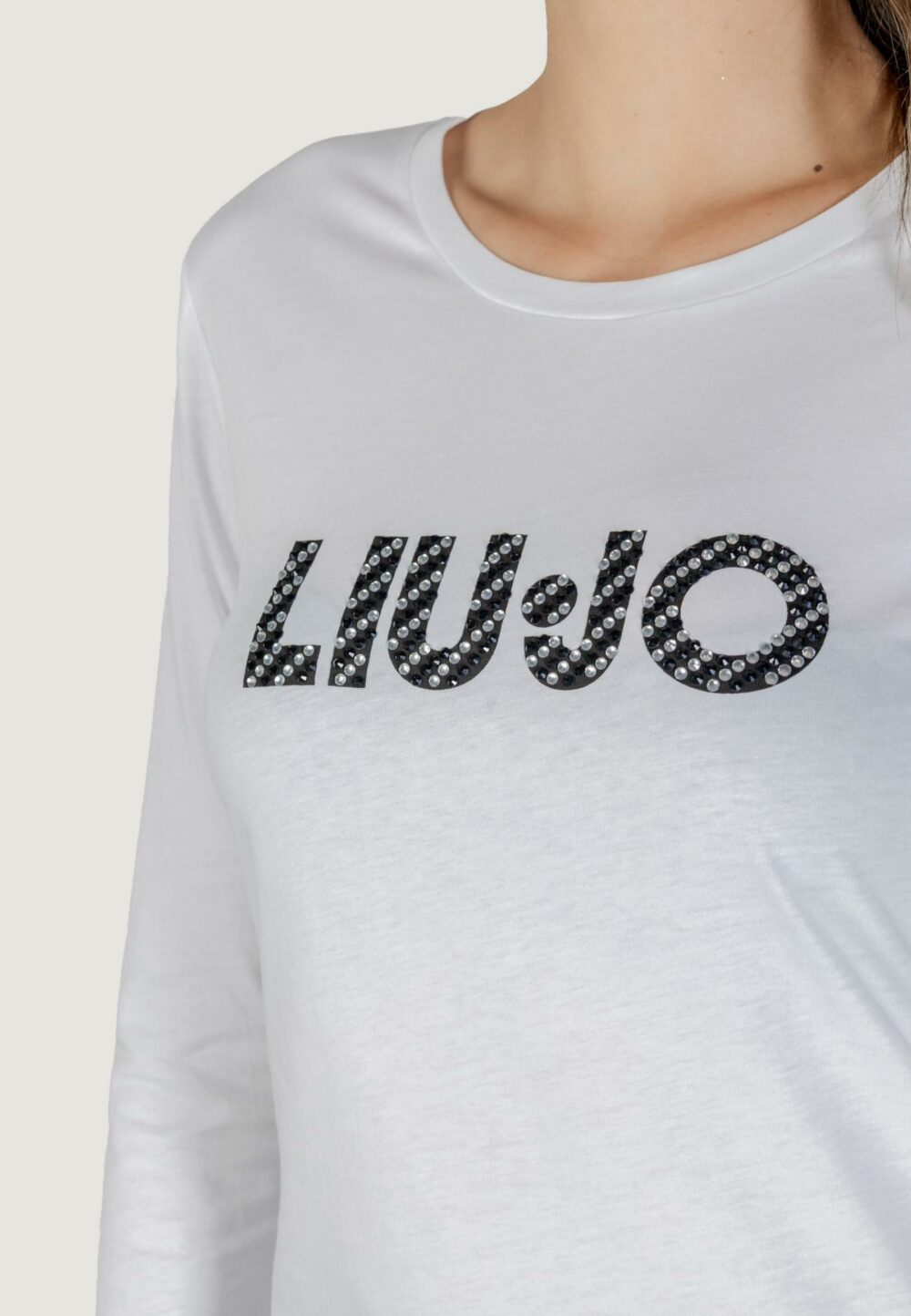 T-shirt manica lunga Liu-Jo ECS T-SHIRT MODA M/L Bianco - Foto 5