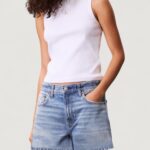 Top Calvin Klein Jeans A - WOVEN LABEL 2X2 Bianco - Foto 1
