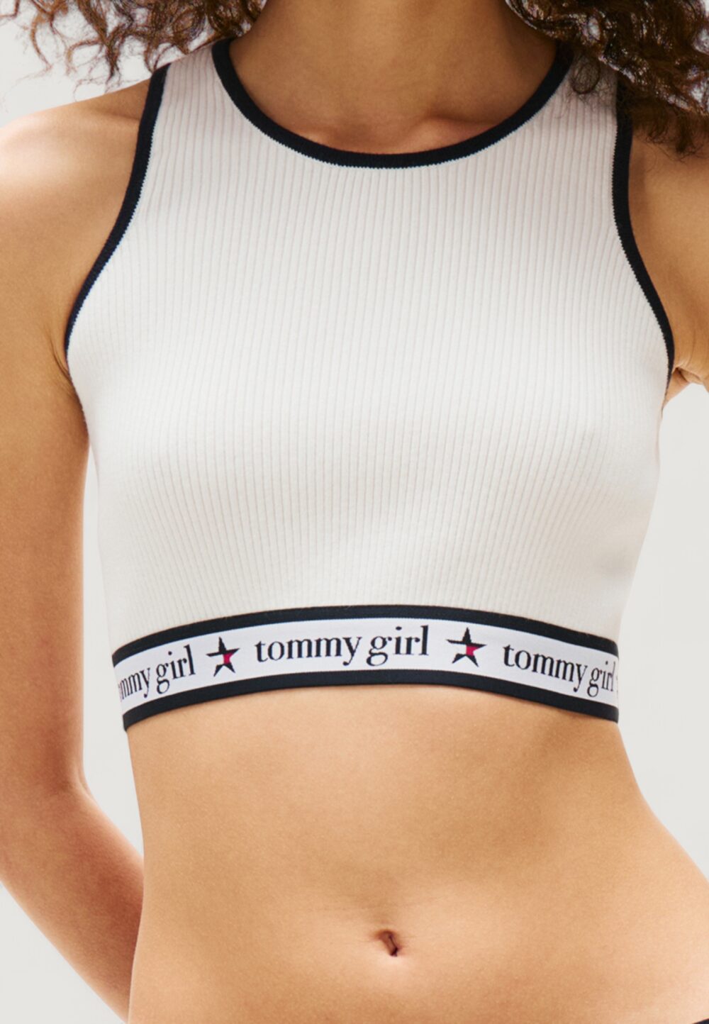 Top Tommy Hilfiger Jeans TOMMY GIRL KNITTED T Panna - Foto 2
