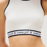 Top Tommy Hilfiger Jeans TOMMY GIRL KNITTED T Panna - Foto 2