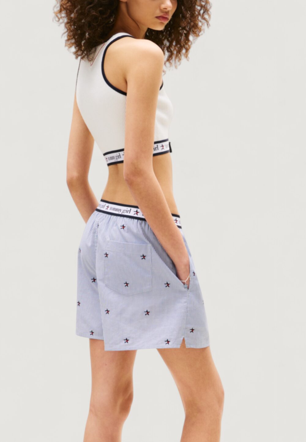 Top Tommy Hilfiger Jeans TOMMY GIRL KNITTED T Panna - Foto 4