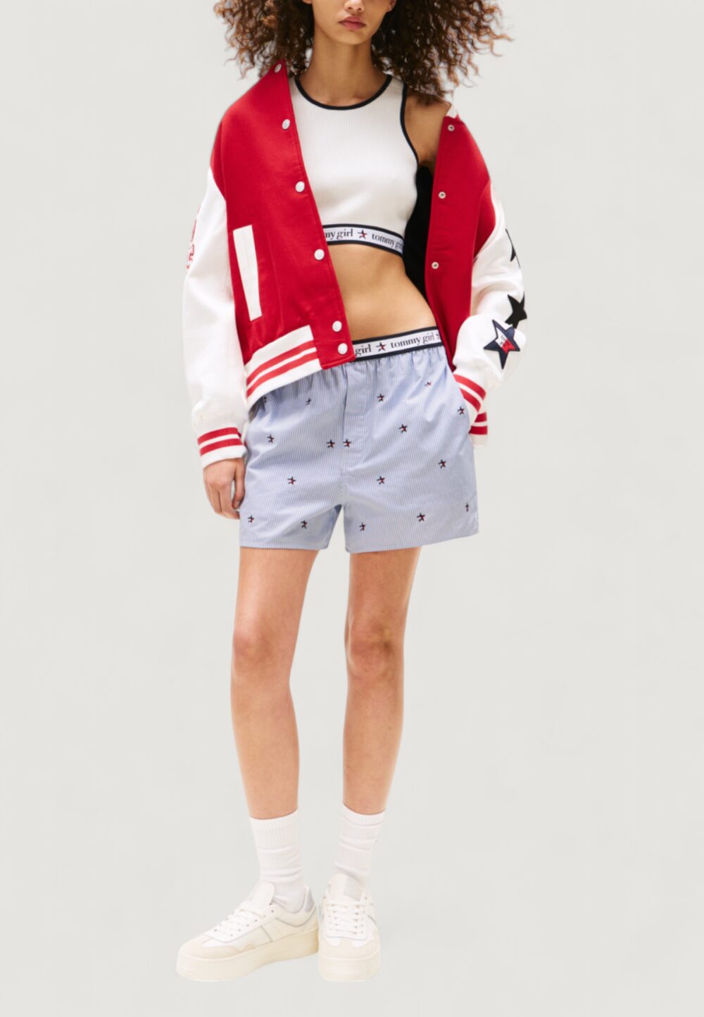 Top Tommy Hilfiger Jeans TOMMY GIRL KNITTED T Panna - Foto 3