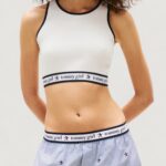 Top Tommy Hilfiger Jeans TOMMY GIRL KNITTED T Panna - Foto 1