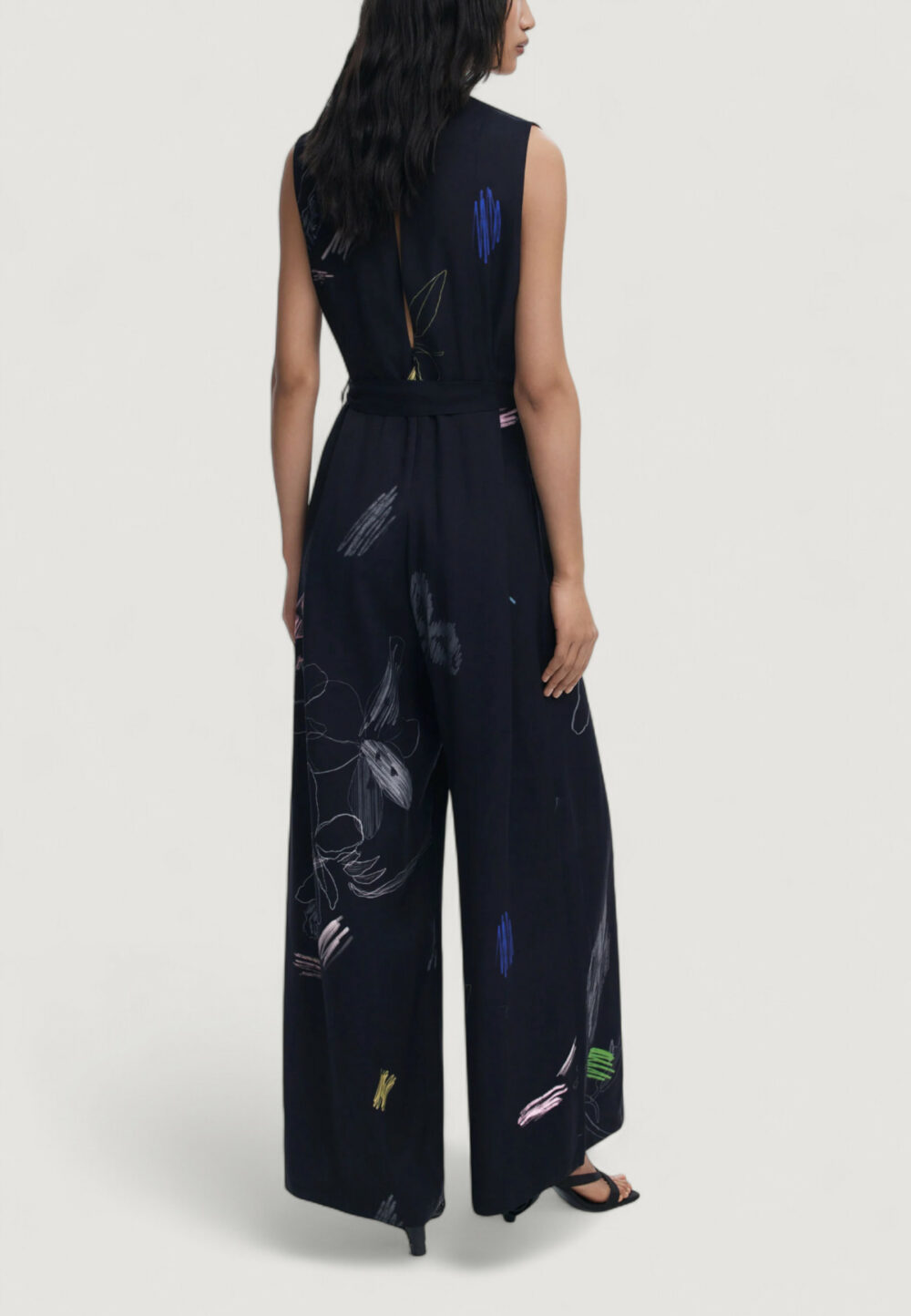 Tuta elegante Desigual JUMPSUIT_ARTY Nero - Foto 4