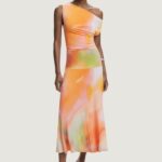 Vestito lungo Desigual REPRIS VEST ECLIPSE Arancione - Foto 1