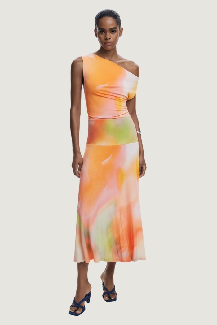 Vestito lungo Desigual REPRIS VEST ECLIPSE Arancione